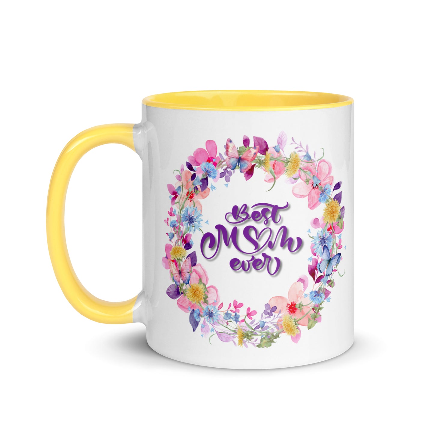 Voor haar: Drinkmok met gekleurde binnenkant – Best Mom Ever - Evy's Bloom Art