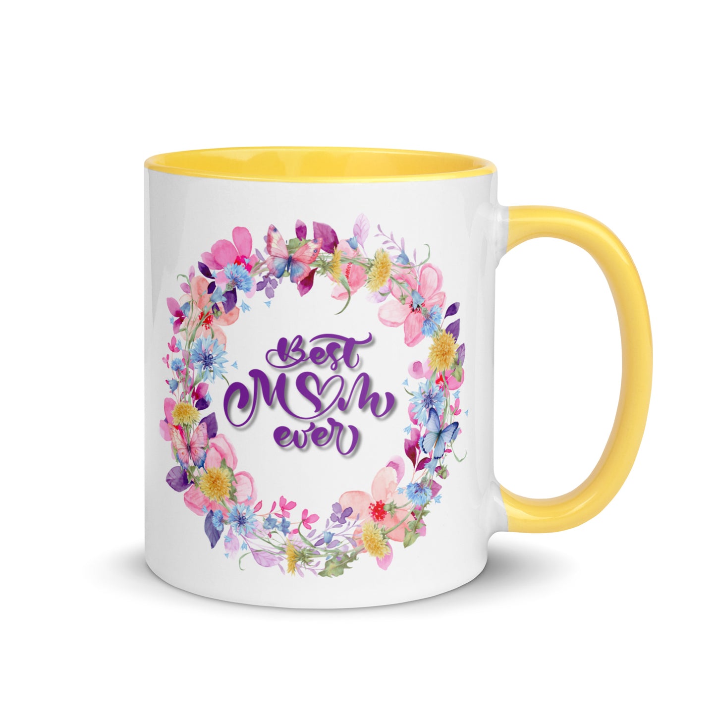 Voor haar: Drinkmok met gekleurde binnenkant – Best Mom Ever - Evy's Bloom Art
