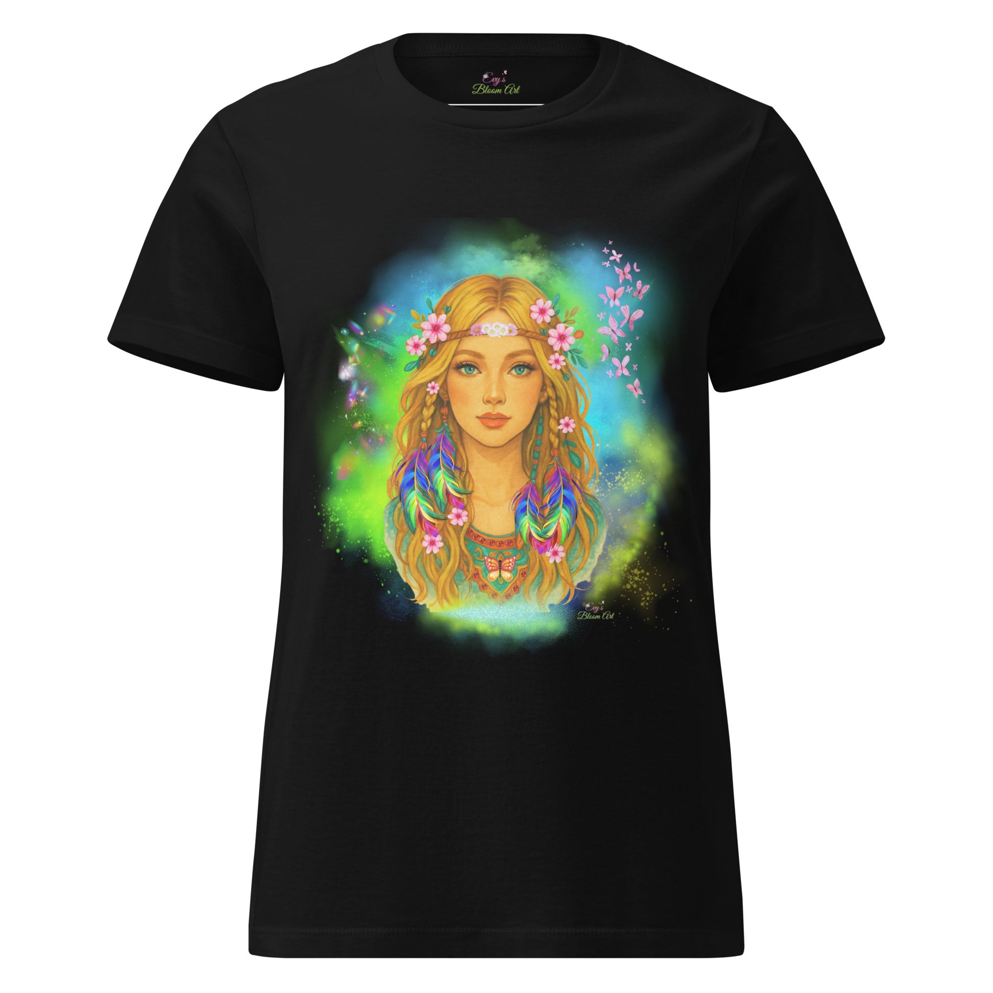 T-shirt: "Magische Bohemian Vrouw - door Evy's Bloom Art" - Evy's Bloom Art