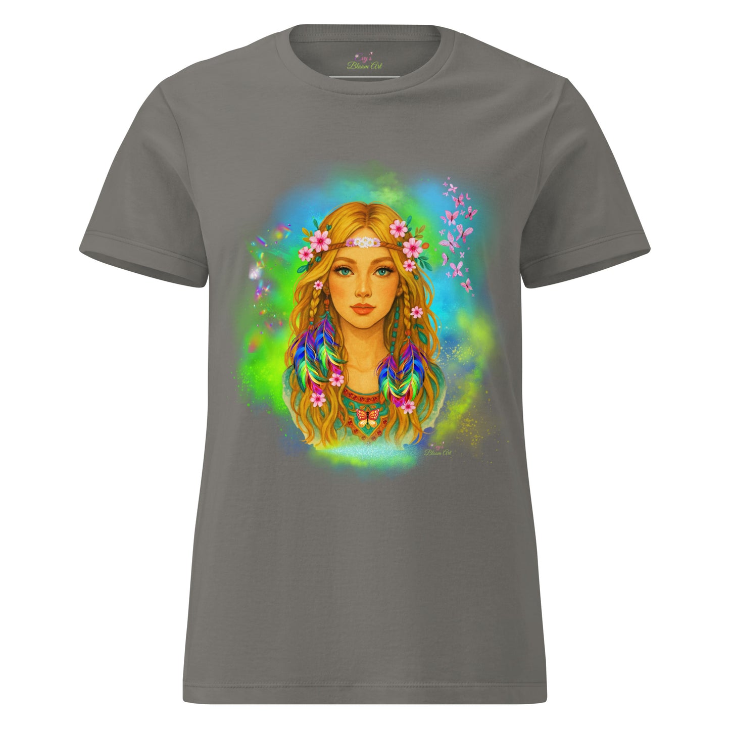 T-shirt: "Magische Bohemian Vrouw - door Evy's Bloom Art" - Evy's Bloom Art