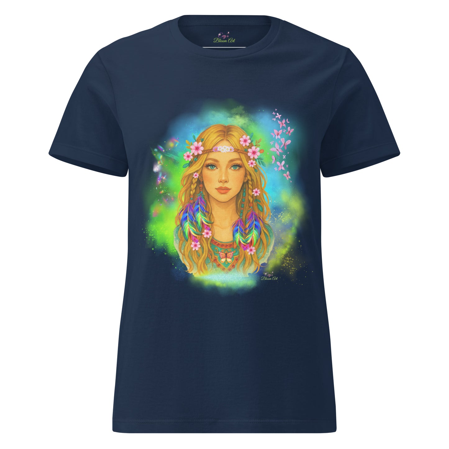 T-shirt: "Magische Bohemian Vrouw - door Evy's Bloom Art" - Evy's Bloom Art