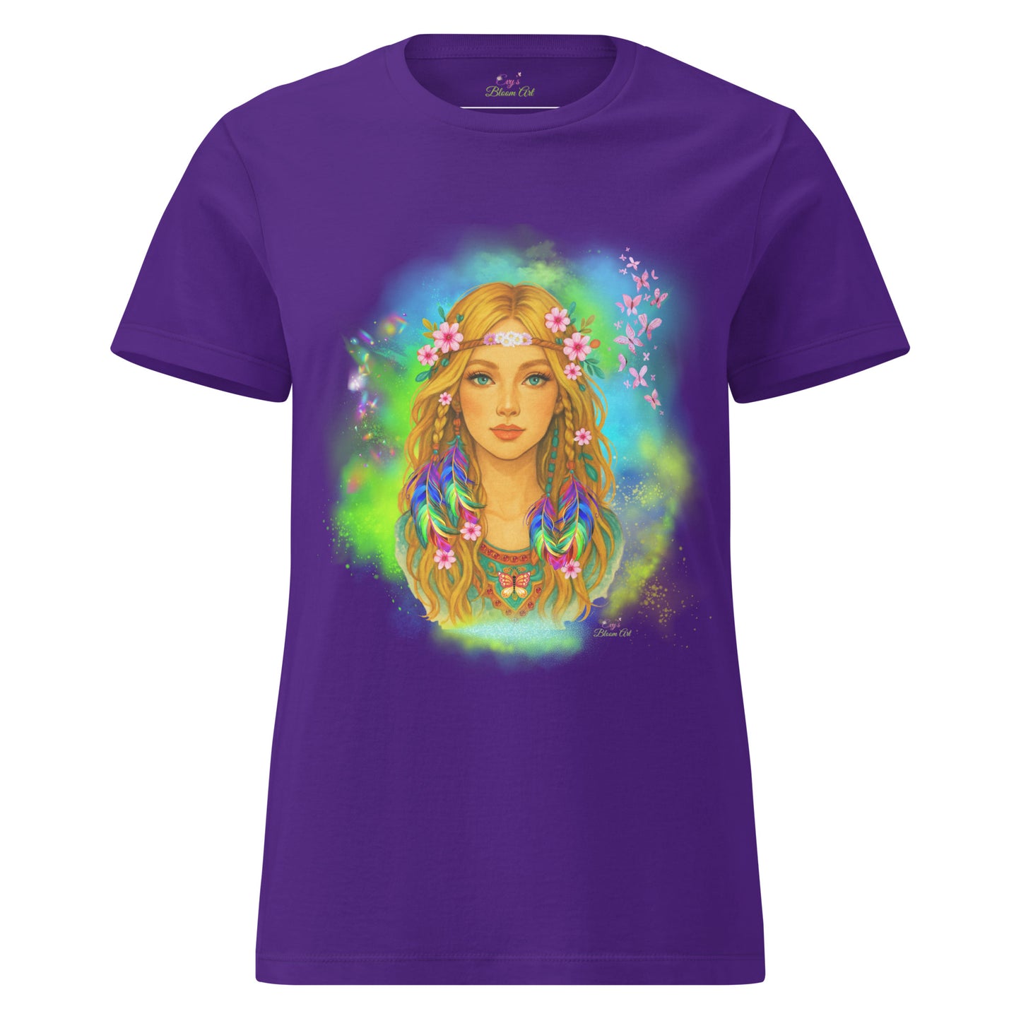 T-shirt: "Magische Bohemian Vrouw - door Evy's Bloom Art" - Evy's Bloom Art