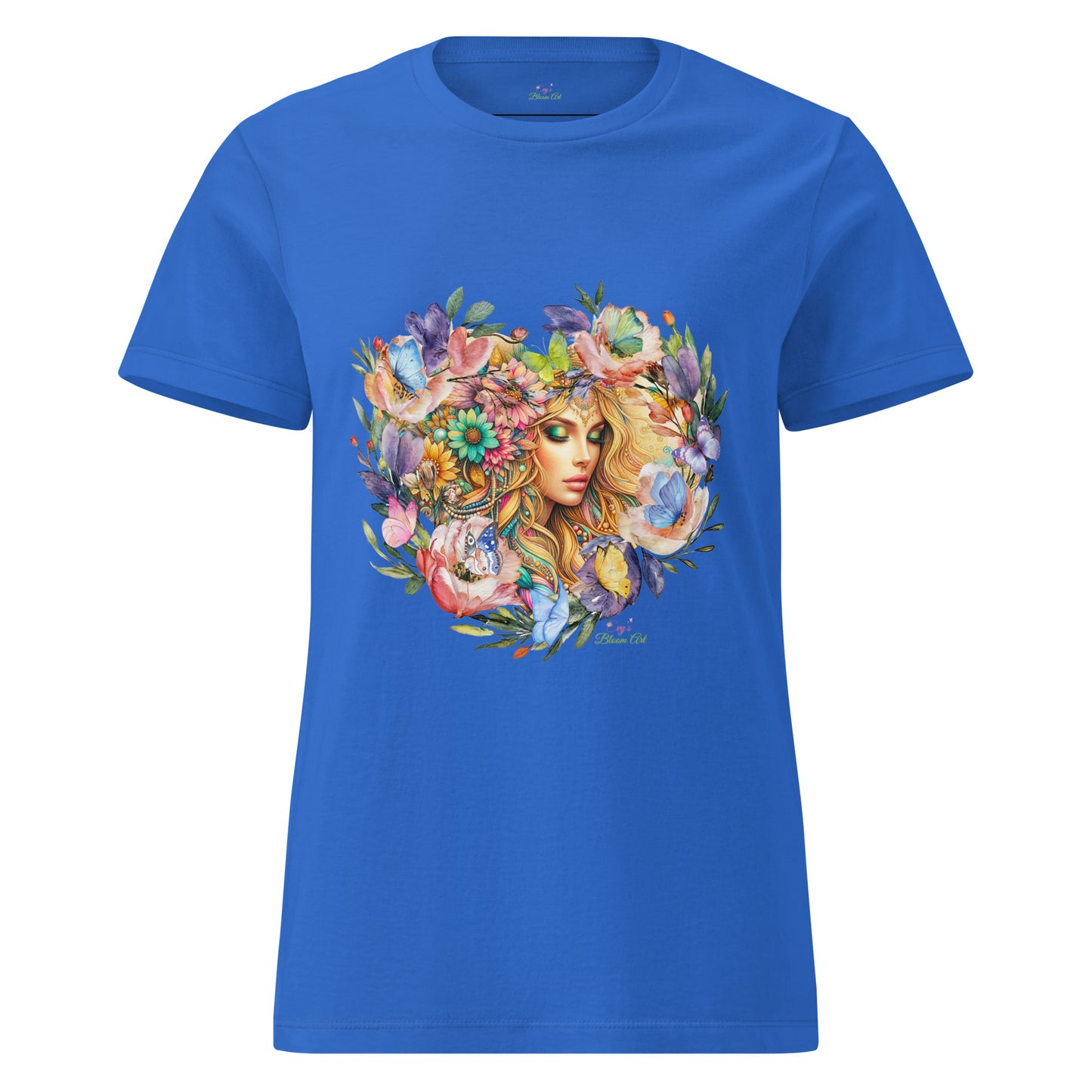 T-shirt voor haar: "Bohemian Hart - T-shirt met Kleurrijke Bloemenpracht door Evy's Bloom Art" - Evy's Bloom Art